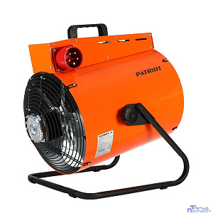 Тепловентилятор электрический PATRIOT PT-R 15 [633307299] { 380В, терморегулятор, нерж.ТЭН, вилка встраиваемая на блоке управления.}