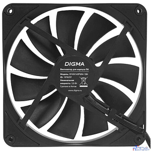 Вентилятор Digma DFAN140PWM-1BK 140мм черный 4-pin Ret