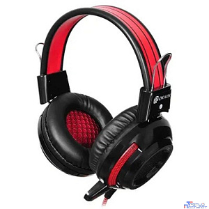 Наушники с микрофоном Оклик HS-G300 ARMAGEDDON черный/красный 2.3м мониторные оголовье (337457)