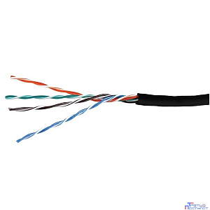 Кабель витая пара Bion BCL-U5510-381 U/UTP, кат.5e, 4x2x0,51 мм AWG 24, медь, одножильный, PE, для внешней прокладки, 305м, черный