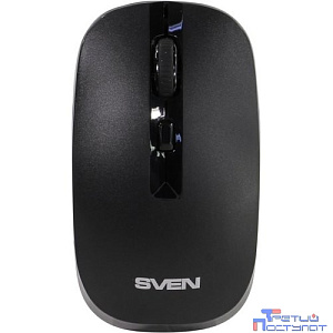 Беспроводная мышь Sven RX-260W чёрная (3+1кл. 800/1200/1600DPI, блист.)