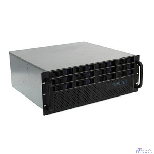 Procase ES412XS-SATA3-B-0 Корпус 4U Rack server case (12 SATA3/SAS 12Gb hotswap HDD), черный, без блока питания, глубина 400мм, MB 12"x13"