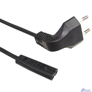 Кабель питания Filum FL-PC2.5-EUA-C7-3M CEE 7/16 угловая -С13, 2х0.5, 220В, 2.5A, чёрный, 3м (1115458)