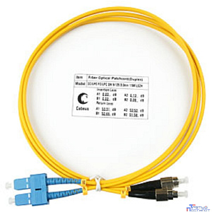 Cabeus FOP(d)-9-SC-FC-1,5m Шнур оптический duplex SC-FC 9/125 sm 1,5м LSZH