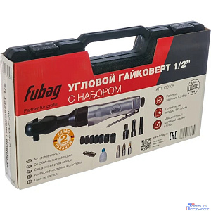 FUBAG RW61 Пневмогайковерт угловой  [100108] {135л/мин_61н/м_6.3бар_1/2" + набор_кейс}