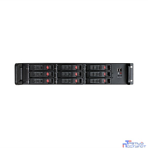 Exegate EX285225RUS Серверный корпус ExeGate Pro 2U650-HS09 <RM 19", высота 2U, глубина 650, БП 2U-800ADS, 9xHotSwap, 2*USB>