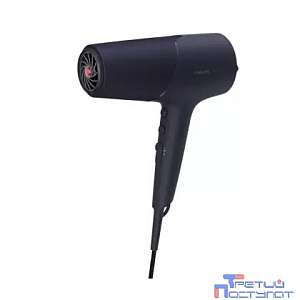 PHILIPS BHD510/00 Фен , 2300 Вт,6 режимов температуры и скорости, ThermoShield для 100% защиты волос от перегрева, ионизация х4, диффузор,синий металлик