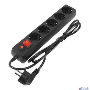 Filum Сетевой фильтр FL-SP3-5-3M-BL, 3 м., черный, 2200 Вт., 5 розеток, коробка {00-01057160}