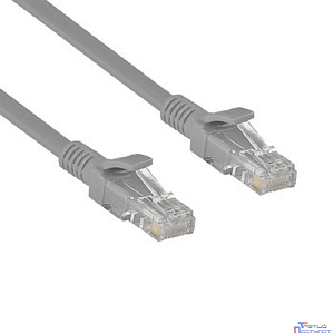 Exegate EX282009RUS Патч-корд медный UTP-RJ45-RJ45-5e-CU-0,5M-GY, UTP, cat.5e, 0.5м, серый