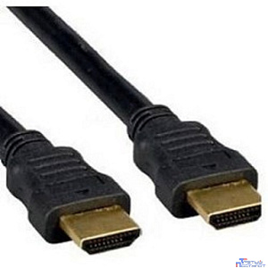 Кабель HDMI Cablexpert CC-HDMI4F-1M, 19M/19M, v2.0, медь, позол.контакты, экран, плоский кабель, 1м, черный, пакет