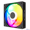 Powercase Вентилятор (M53-14 ARGB) Black 140x140x25mm (PWM, 80шт./кор, 4pin PWM (M+F)+ 3pin ARGB (M+F), 600-1800±10% об/мин) Bulk