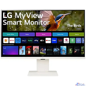 LCD LG 31.5" 32SR83U-W Smart Monitor {IPS 3840x2160 60Hz 400cd 16:9 5ms 178/178 2x5W USB-C 2xHDMI USB VESA HAS, webOS}