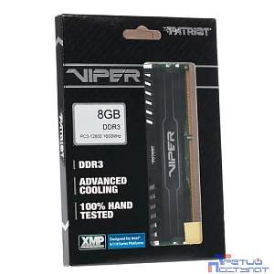 Patriot DDR3 DIMM 8GB (PC3-12800) 1600MHz PV38G160C0 Viper3