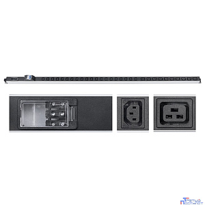 Cabeus PDU-32-10C19-20C13-B-T Блок розеток для 19" шкафов, вертикальный, 10 розеток IEC 320 C19, 20 розеток IEC 320 C13, 32А, автомат защиты, алюминиевый корпус, клеммная колодка