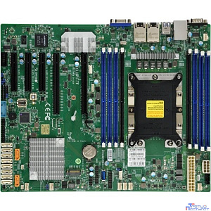 Supermicro MBD-X11SPI-TF-B Серверная материнская плата MBD X11SPI TF B Xeon Single Socket S3647, 8x 288 pin DDR4 DIMM slots, 2x 10GbE LAN ports, 10x SATA3 (6Gbps) via C622, Bulk.