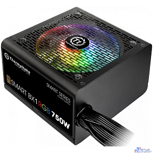 Блок питания Thermaltake SmartBX1RGB 750W <750W, (20+4+4+4) pin, 4x(6+2) pin, 8xSATA, 4xMolex, FDD, 12 см, кабель питани