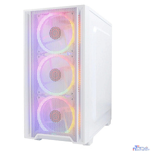 Ginzzu CL640 mATX FAN 4*12FRGB  передняя панель Сетка Белый