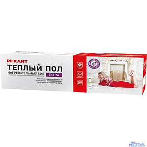 Rexant 51-0504 Теплый пол (нагревательный МАТ) Extra, площадь 2,0 м2 (0,5 х 4,0 метров), 320Вт, (двух жильный)