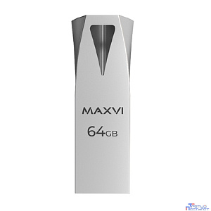 Maxvi USB Drive 64GB MK2 metallic silver, монолит, металл, USB 2.0