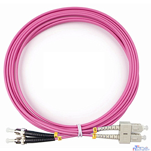 Cabeus FOP-50-OM4-SC-ST-3m Шнур оптический duplex SC-ST 50/125 mm OM4 3м LSZH