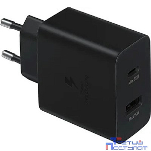 Сетевое зарядное устройство Samsung Adapter 35W Black (1xUSB-C, 1xUSB-A) (EP-TA220NBEGEU)