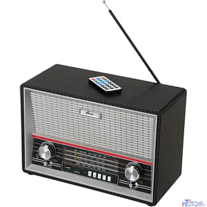 RITMIX RPR-102 CARBON {ФМ радиоприёмник 4-диапазонный (FM/AM/SW1/SW2), с разъемом для наушников, вход AUX, воспр с micro SD карт пам. или USB флэш носителей, д/у}