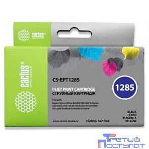 CACTUS T1285 набор картриджей  для  EPSON Stylus SX125/SX425W/SX420W/S22/Office BX305F/BX305FW черный/голубой/пурпурный/желтый