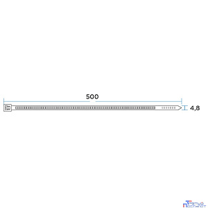 Rexant (67-0500) Стяжка нейлоновая Профессиональная 500x4,8мм, белая (100 шт/уп)