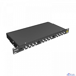 NTSS Кросс 19" NTSS PREMIUM, предсобранный 1U, 4 порта FC/UPC, 62,5/125 мкм, (сплайс, пигтейлы, кдзс, планки, адаптеры), черный, RAL9005 NTSS-RFOB-PM-1U-4-FC/U-62.5-SP1.5G2A-BL