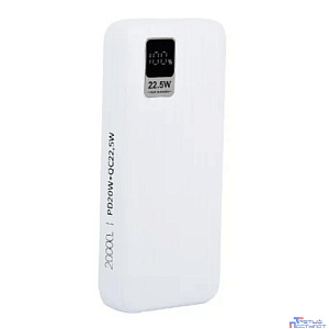 Perfeo Powerbank WATERFALL 20000 mAh/LED дисплей/PD + QC 3.0/Type-C/2 USB/Выход: 5A, max 22.5WWhite (PF_E1470)