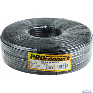 PROconnect (01-2205-1) Кабель коаксиальный RG-6U, 75Ом, CCS/Al/Al, 48%, 100м, OUTDOOR, черный