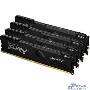Kingston DRAM 64GB 3600MHz DDR4 CL18 DIMM (Kit of 4) FURY Beast Black KF436C18BBK4/64