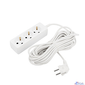 PROconnect (11-7208) Удлинитель 3 гнезда, 10м, 3х0,75мм?, с/з, белый