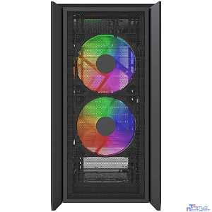 Powercase Alisio Micro Z3B ARGB V2, Tempered Glass, 3x 120mm ARGB fan, чёрный, mATX  (CAMZB-A3-V2)
