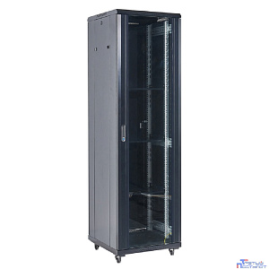 Rexant (04-1866-212) Напольный шкаф 19" 18U 600х600х987 (ШхГхВ), дверь стекло, металлическая задняя дверь, боковые съемные стенки, RAL 9005