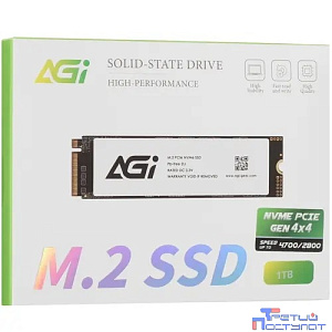 Накопитель SSD AGi PCIe 4.0 x4 1TB AGI1T0G43AI818 M.2 2280