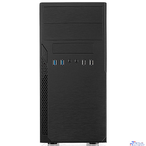 Корпус с блоком питания 450Вт./ Case Foxline FL-628-FZ450R-U32-S mATX case, black, w/PSU 450W 12cm, w/2xUSB2.0, w/2xUSB3.0 w/pwr cord, w/o FAN, E-lock support