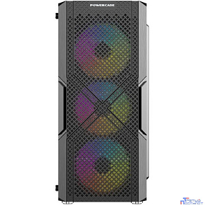 Powercase MISTRAL T4B, TEMPERED GLASS, 4X 120MM 5-COLOR FAN, ЧЁРНЫЙ, ATX (CMITB-L4)