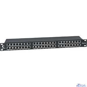 Cabeus PLHD-48-Cat.5e-SH-Dual IDC-1U Патч-панель высокой плотности 19" Высота (1U), 48 портов RJ-45, категория 5e, полностью экранированная, Dual IDC