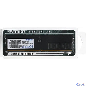 Память DDR5 32Gb 5600MHz Patriot PSD532G56002 Signature RTL PC5-44800 CL46 DIMM ECC 288-pin 1.1В dual rank Ret