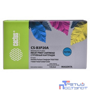 B3P20A CACTUS  Картридж №727 для HP DJ T920/T1500/T2530, пурпурный (130мл)