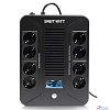 SMARTWATT UPS SAFE PRO LCD 1000 {линейно-интерактивный, 1000/600 ВА/Вт, напольный/настенный, LCD дисплей, Shuko CEE7/4 - 8 шт. (4 шт. с резервным питанием, 4 шт. - сетевой фильтр}
