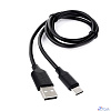 Cablexpert Кабель USB2.0 AM/Type-C, 3А, QC3.0, Mobile2, 1м, черный, коробка (CCB-USB2-AMCMO2-1MB)
