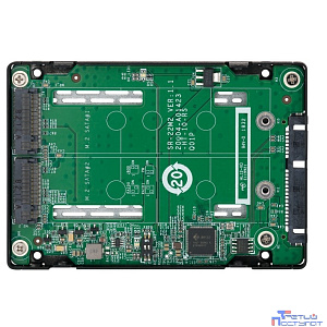 QNAP QDA-A2MAR Адаптер для накопителей, 2,5". 2 слота M.2 2280 SATA SSD. Скорость передачи 6 Гбит/c.