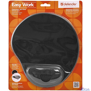 Defender Коврик для мыши Easy Work черный 260х225х5 мм, лайкра [50905]