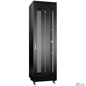 Cabeus ND-05C-42U60/60-BK Шкаф монтажный телекоммуникационный 19" напольный для распределительного и серверного оборудования 42U 600x600x2055mm (ШхГхВ) передняя и задняя перфорированные двери, ручка с