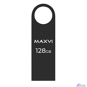Maxvi USB Drive 128GB  MK dark grey, монолит, металл, USB 2.0 FD128GBUSB20C10MK