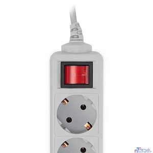 PC PET Сетевой фильтр AP01006-5-GR 5м (5 розеток, EURO, EURO/RUS), серый {619891}