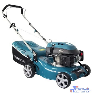 HYUNDAI [L 4310] Бензиновая газонокосилка {не самоходная, двигатель HYUNDAI ICV150,4-х такт, 3,5 л.с./149 см3, Ширина среза 43 см, Высота среза 25-75 мм, 29,5 кг }
