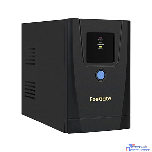 Exegate EX292767RUS ИБП ExeGate SpecialPro UNB-650.LED.AVR.1SH.2C13 <650VA/360W, LED, AVR, 1*Schuko+2*C13, металлический корпус, Black>